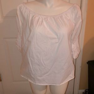 Ambiance white off the shoulder ruffles blouse in size 1X
